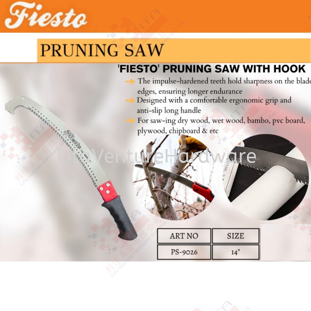 FIESTO BRAND PRUNING SAW WITH HOOK - PS9026