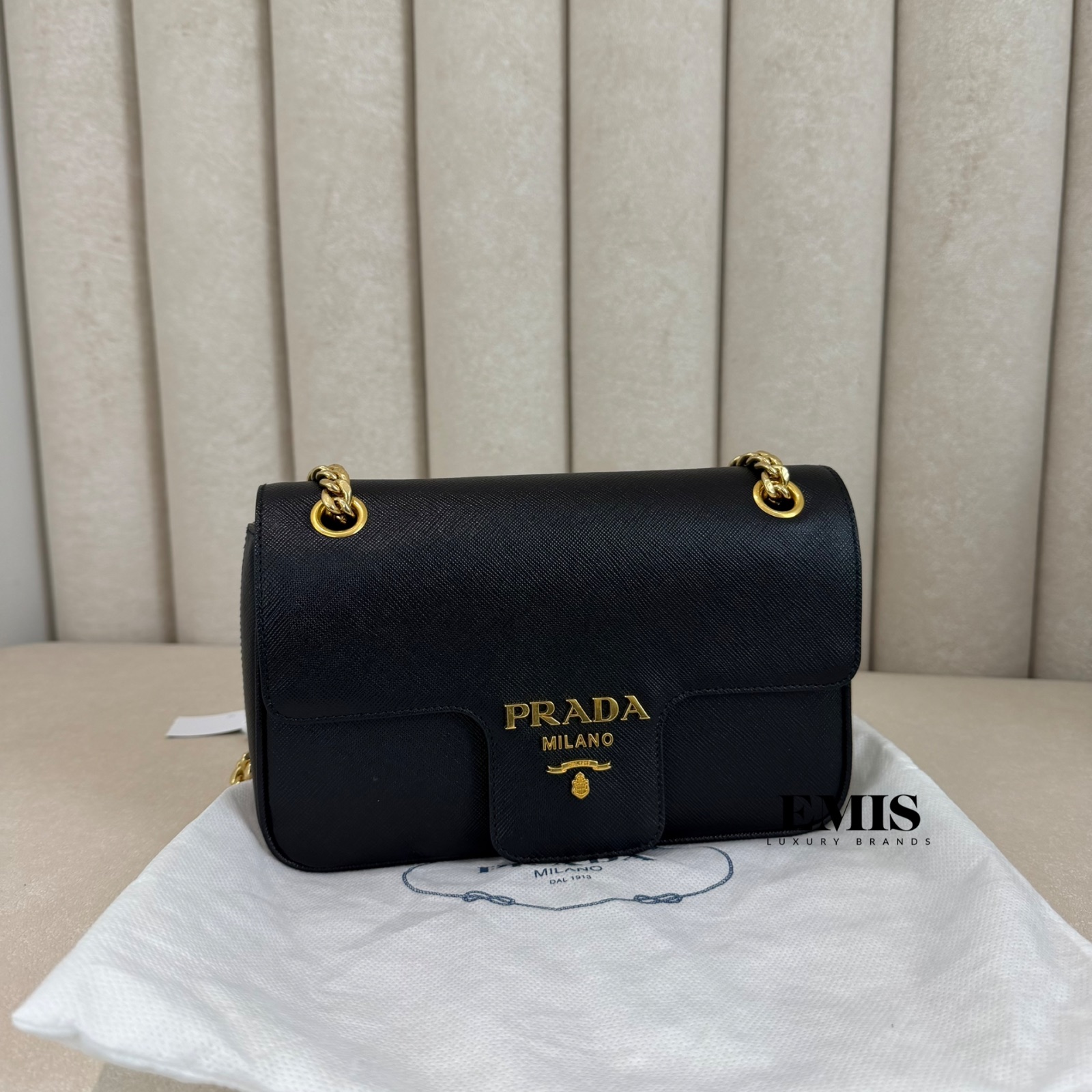 Prada Saffiano Pattina Flap Bag- 名牌二手包包