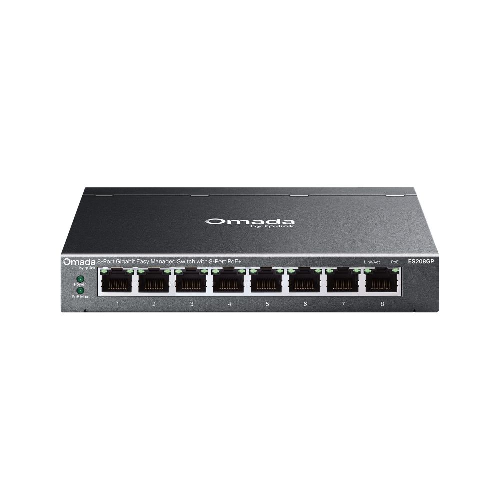Omada 8-Port Gigabit Easy Managed Switch with 8-Port PoE+