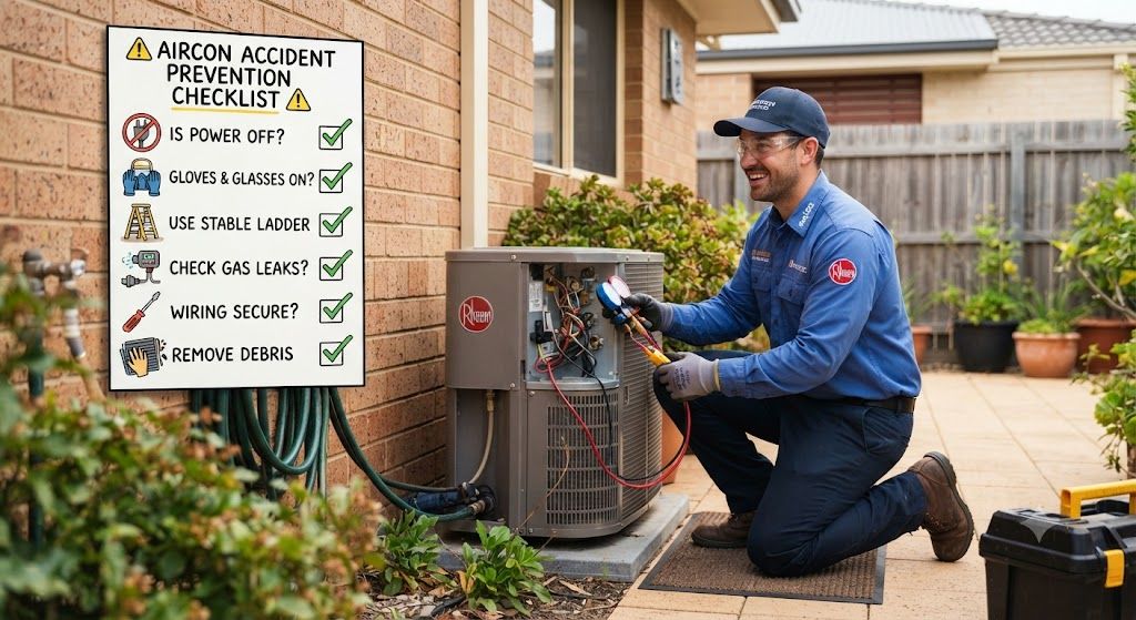 aircon maintenance accident prevention checklist