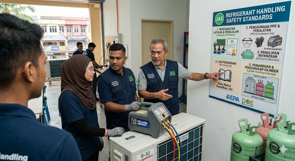 JAS refrigerant handling safety standards