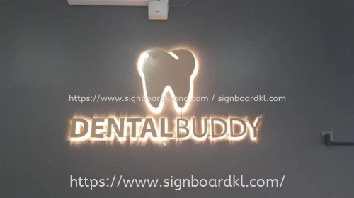 DENTAL BUDDY - Stainless Steel Box Up Lettering Signage at Kuala Lumpur (KL)