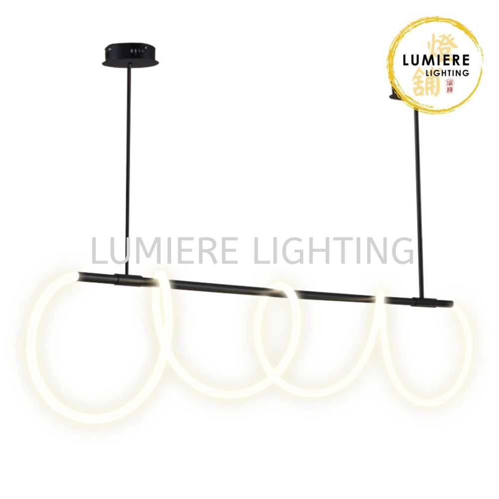 Post Modern Minimalist Luke Design Black Pendant Light