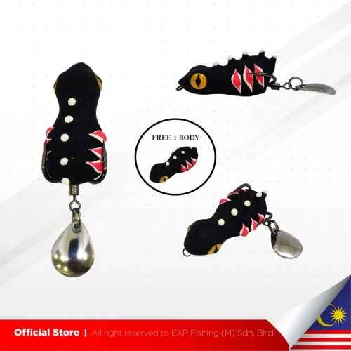 BUY 1 FREE 1** EXP Dino Soft Rubber For Snakehead Fishing Lure Umpan  Casting Haruan Toman Katak Tiruan Palsu Soft Frog Fishing Lure Penang, KL, Malaysia  Supplier, Manufacturer, Wholesaler, Distributor, Specialist