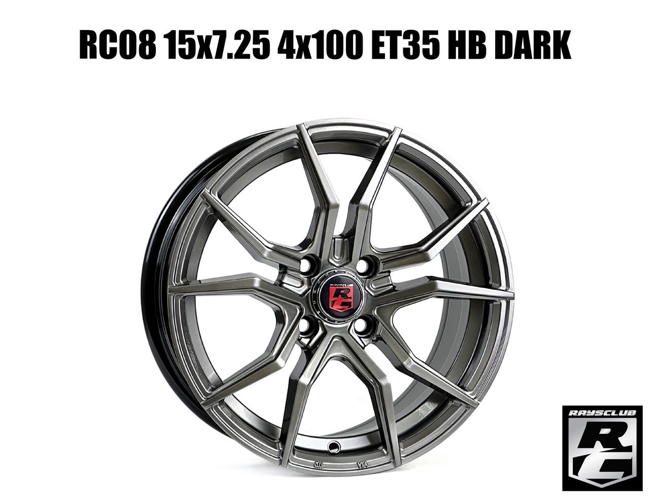 Raysclub RC08 15x7.25 4x100 ET35 HB DARK