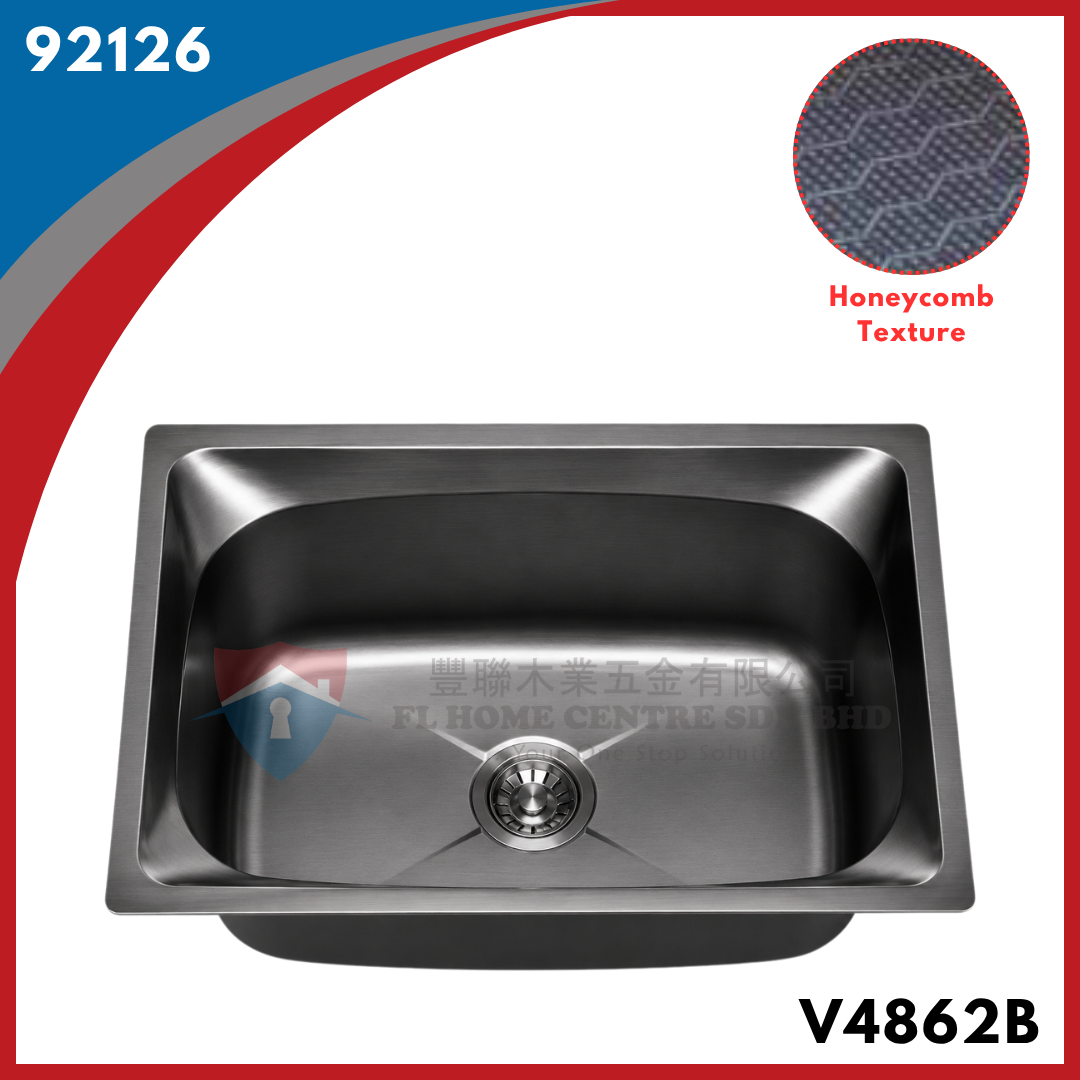 SINKI SINGLE BOWL V4862B HONEYCOMB (TWINS)