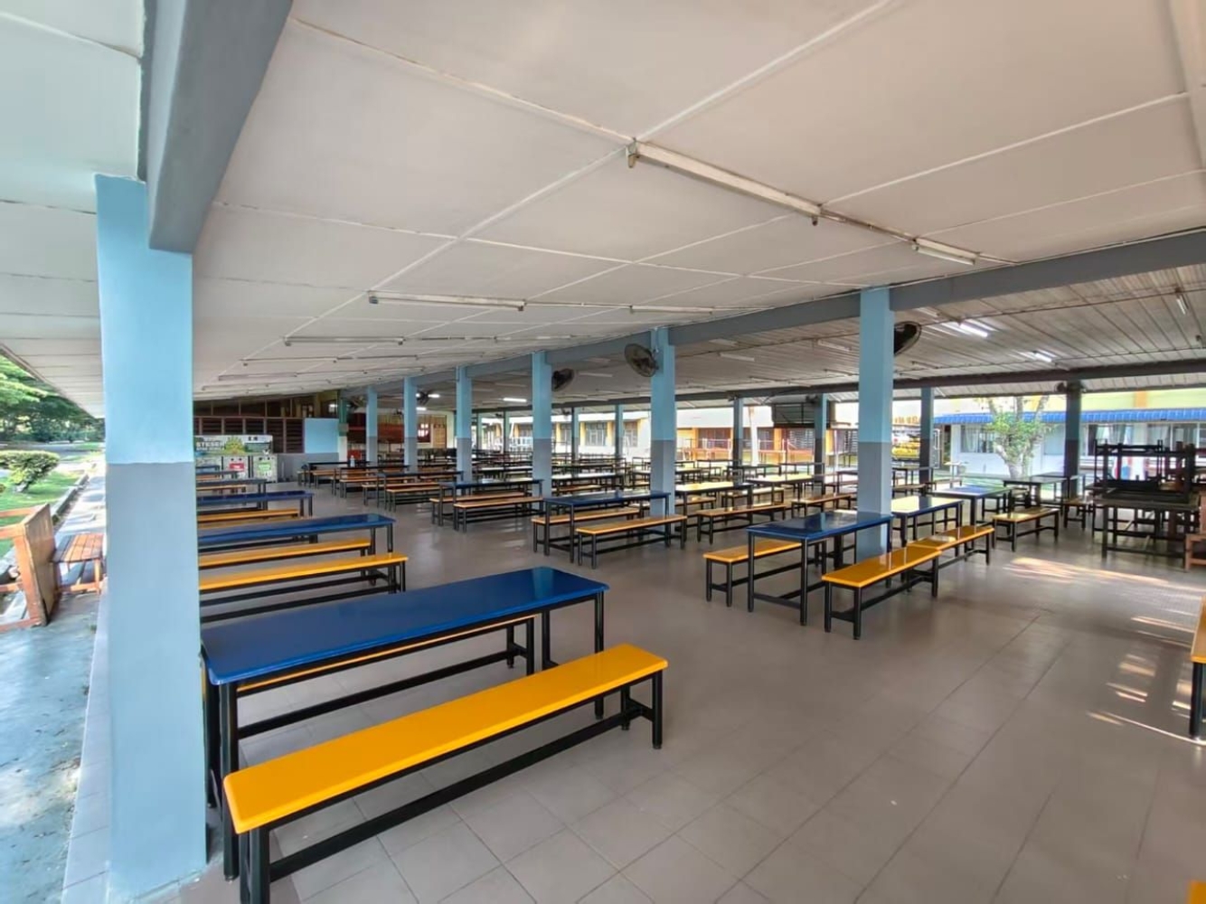 School Canteen Table & Bench Set Malaysia | Fibreglass Cafeteria Table | Pembekal Meja dan Kerusi Kanti Sekolah - Deliver to Kulim, Lunas, Sungai Petani, KL, Puchong, Bertam, Perai, Bayan Baru