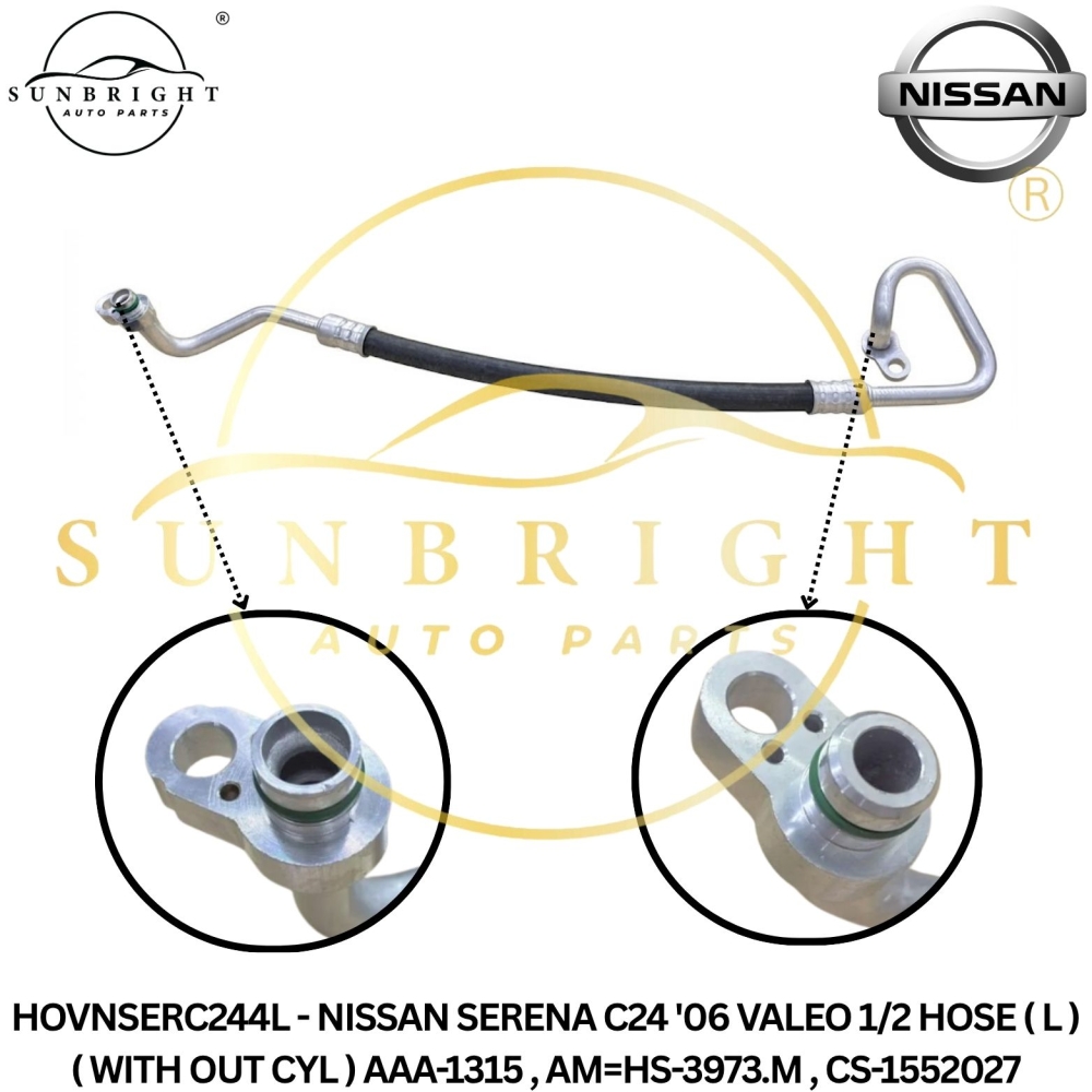 HOVNSERC244L - NISSAN SERENA C24 '06 VALEO 1/2 HOSE ( L ) ( WITH OUT CYL ) AAA-1315 , AM=HS-3973.M , CS-1552027