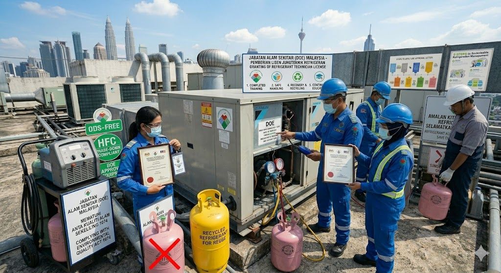 refrigerant technician license Malaysia DOE