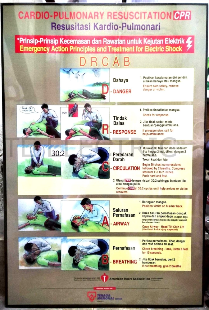 TNB USE CPR / DRCAB CHART WITH WOODEN FRAME ( 400MM X 600MM )