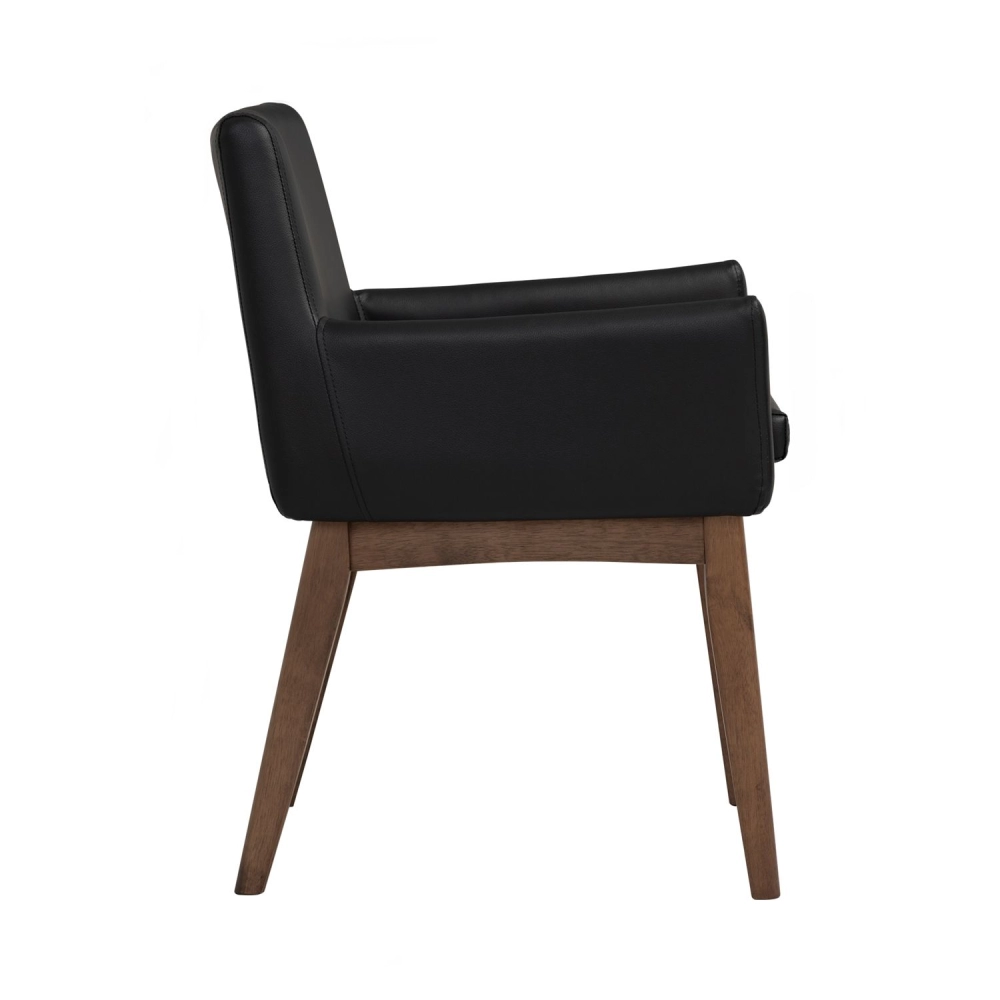 Chanel Arm Chair (Walnut, Black)