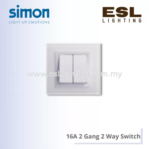 SIMON V8 SERIES 16A 2 Gang 2 Way Switch - 80397