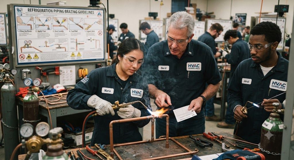 refrigeration piping brazing guidelines HVAC