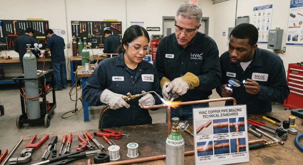 HVAC copper pipe brazing technical standards