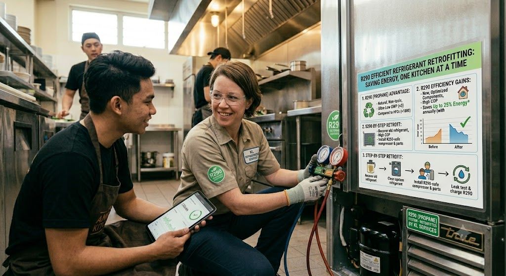 R290 efficient refrigerant retrofitting
