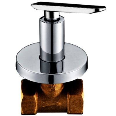 T-84064 3/4" Quarter-Turn Concealed Stop Cock | Brass Chrome Stop Valve