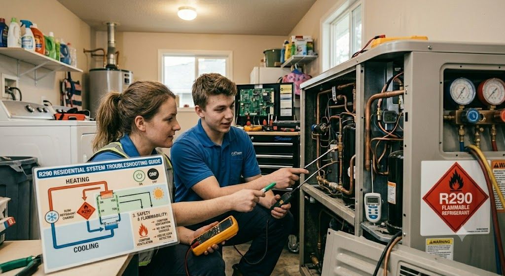 R290 residential HVAC troubleshooting