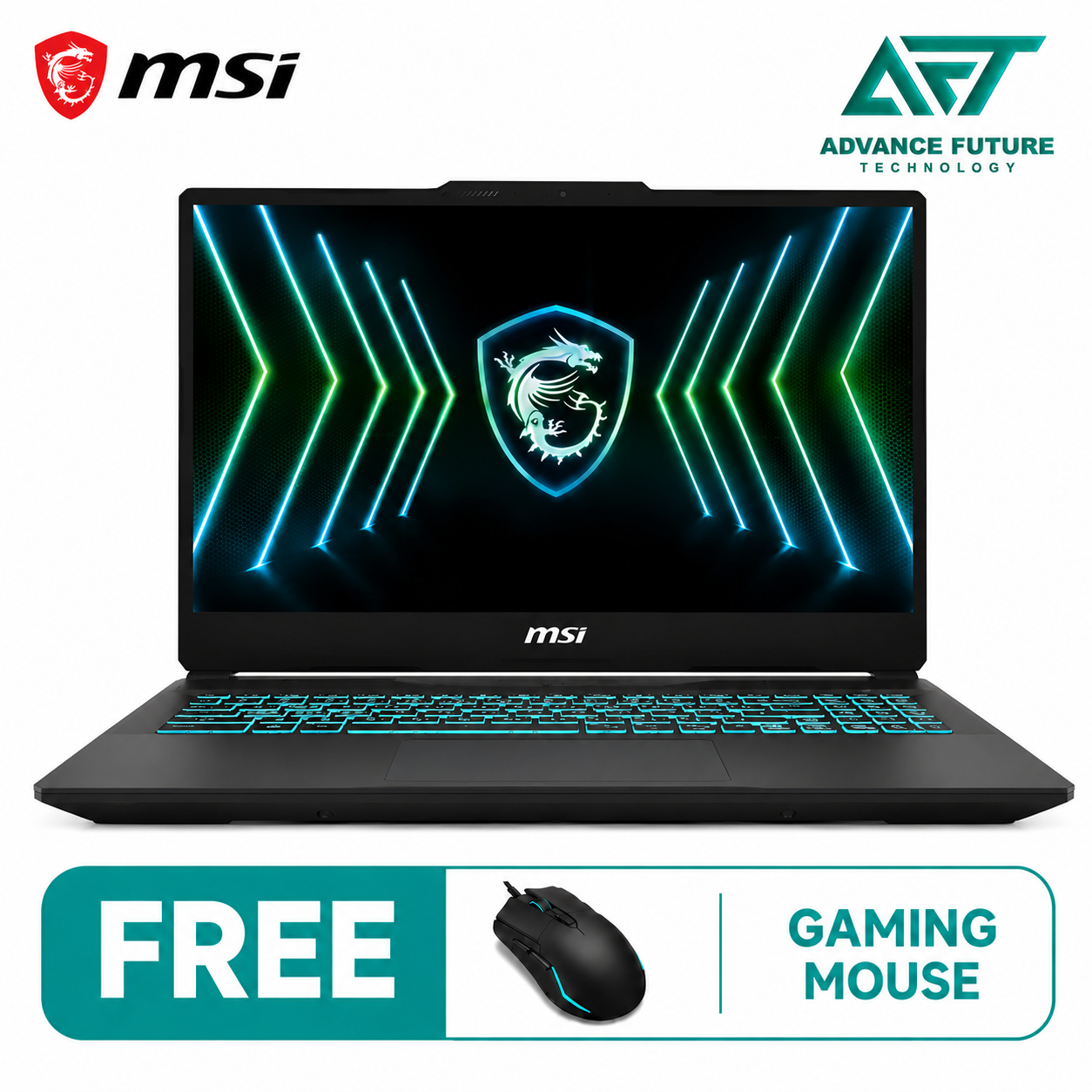MSI Cyborg 15 A13VE-2476MY 15.6'' FHD 144Hz Gaming Laptop Black Edition ( Intel Core i7 13620H, 16GB, 512GB SSD, RTX4050, W11 )