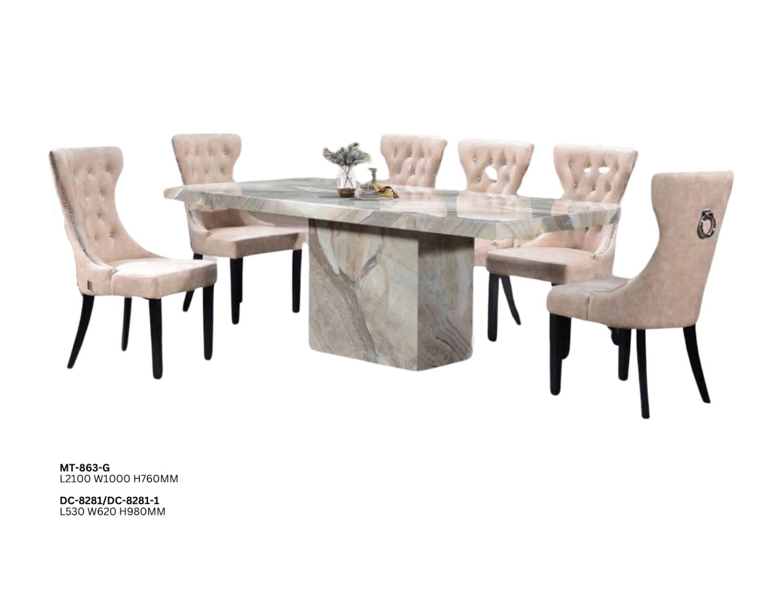 DINING SET (PLZ MT-863-G)