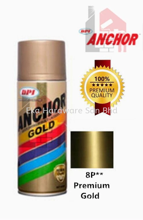 ANCHOR SPRAY PAINT - PREMIUM COLOUR (8P** PREMIUM GOLD)