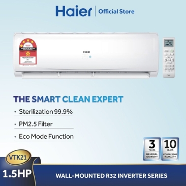 Haier 1.5HP Inverter Air Conditioner R32 VTK Series HSU-13VTK21