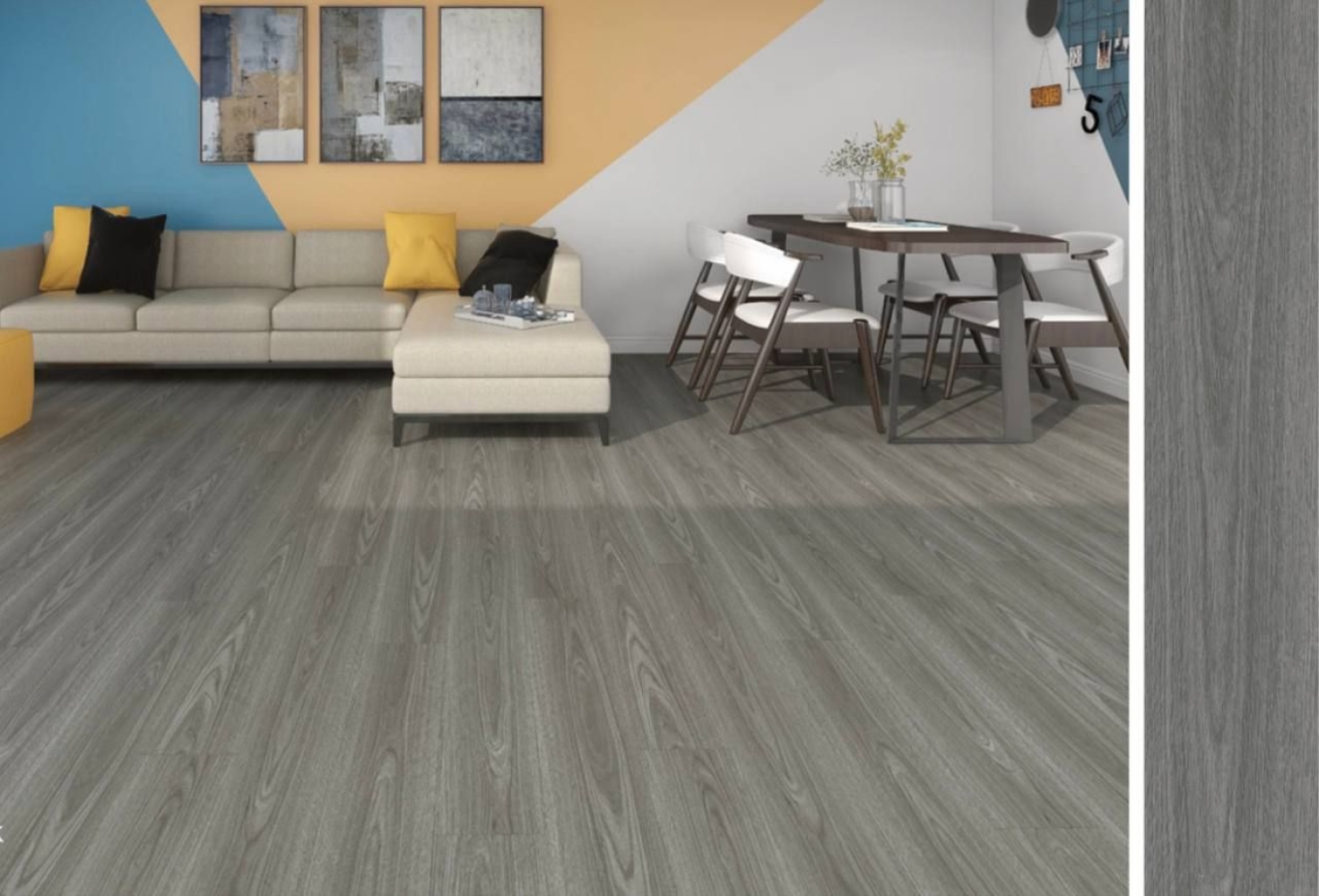 Queens Floor LVT Flooring SIGNATURE (Fiberglass Core) QVV206S-04 GRAPHITE ASH