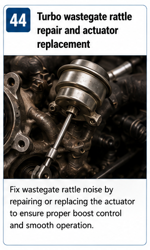 Turbo Wastegate Rattle Repair And Actuator Replacement