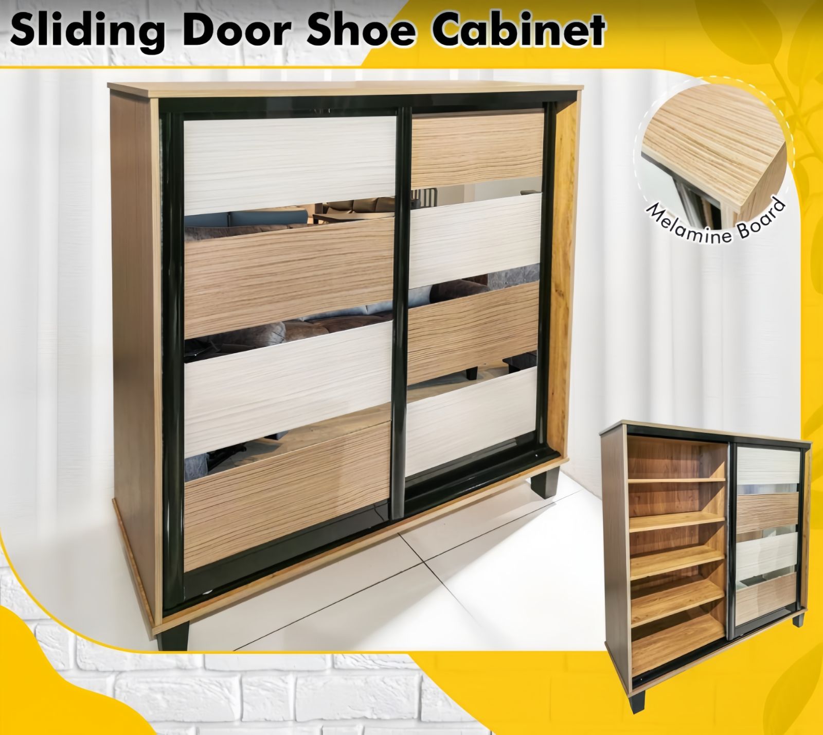 SLIDING DOOR SHOE CABINET
