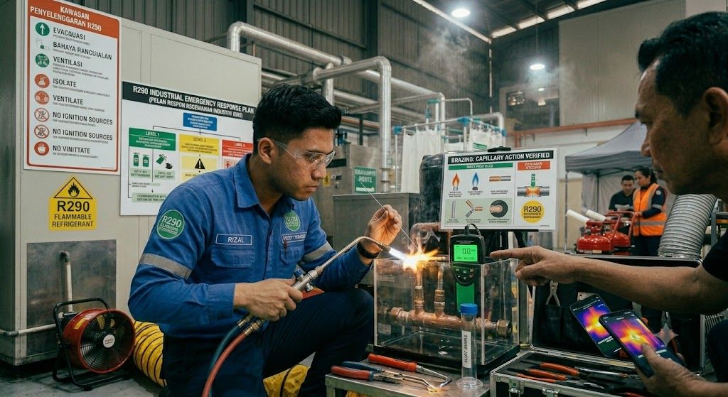 leak-free brazing HVAC system