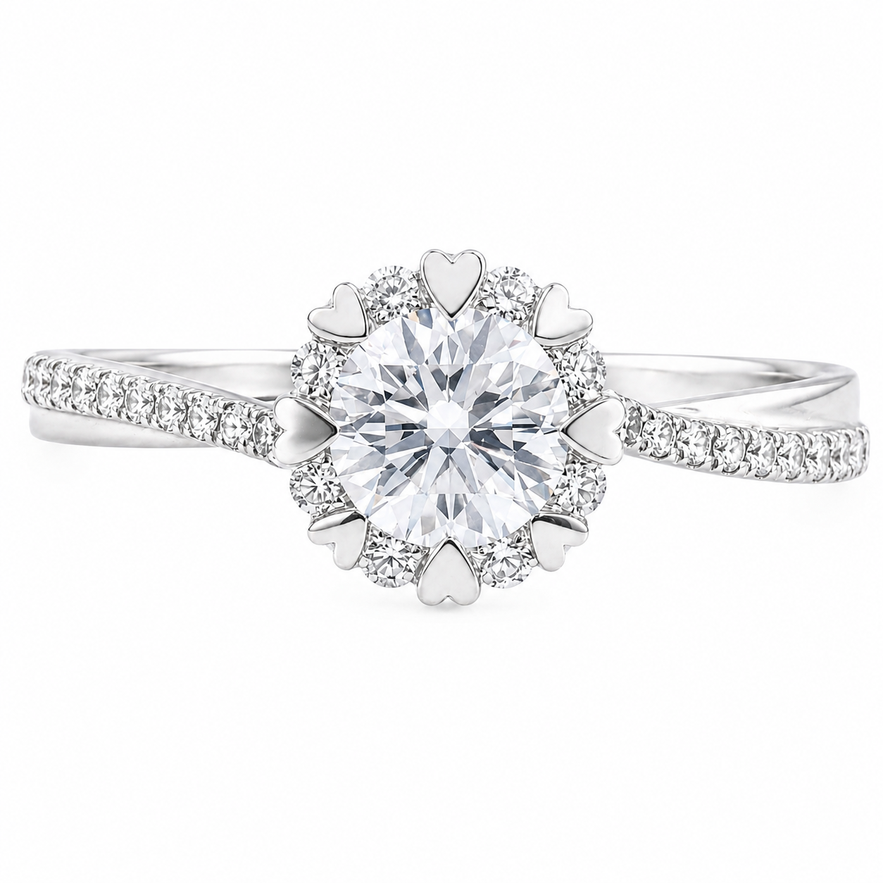 Roman & Co庐 Aurielle Snowflake Halo Engagement Ring