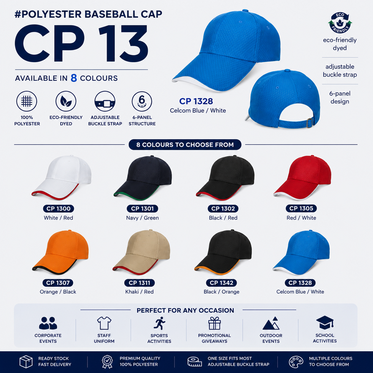 Polyester Baseball Cap CP13