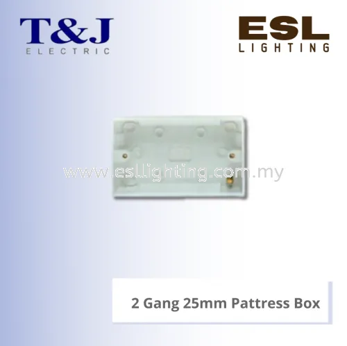 T&J 2 Gang 25mm Pattress Box - B1125D