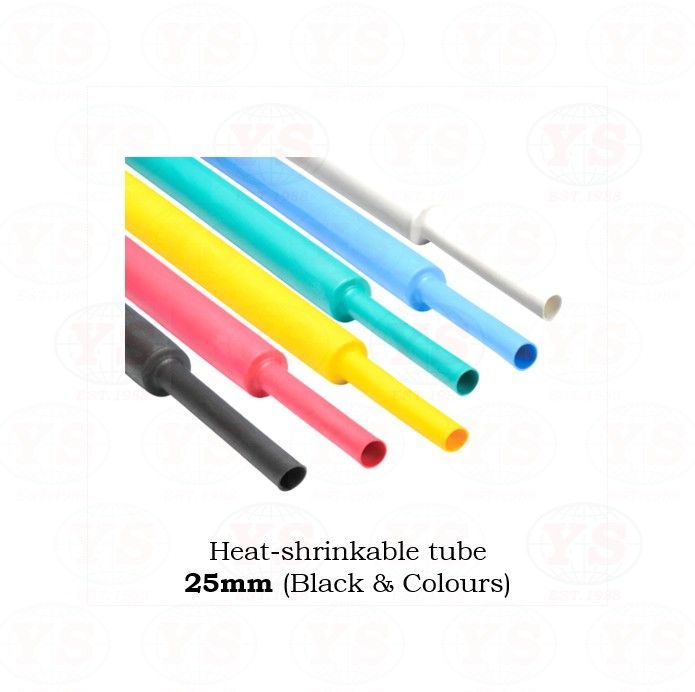 Cable Heat Shrinkable Tube 25mm (Black & Colors)