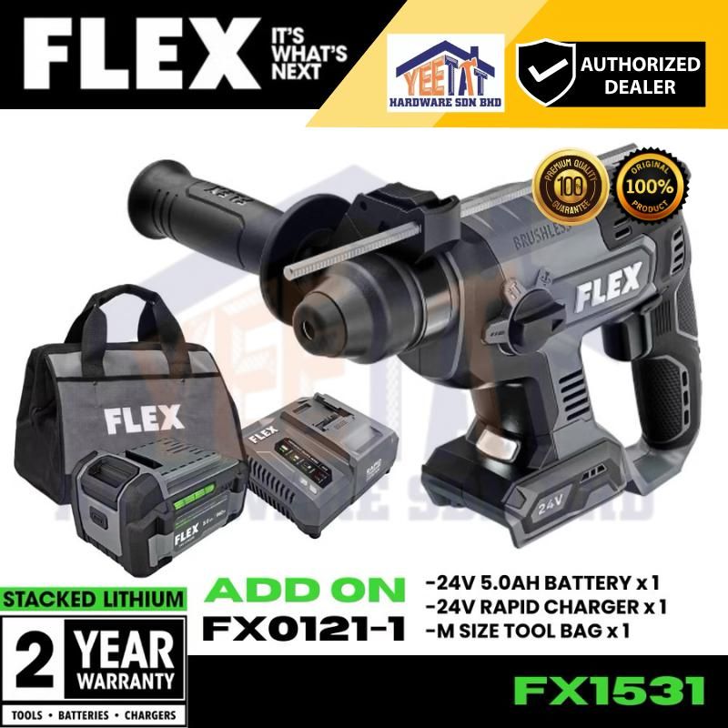 FLEX 24V Cordless 22MM 3 Mode Rotary Hammer SDS PLUS / Brushless Motor / Heavy Duty Rotary Hammer / FX1531
