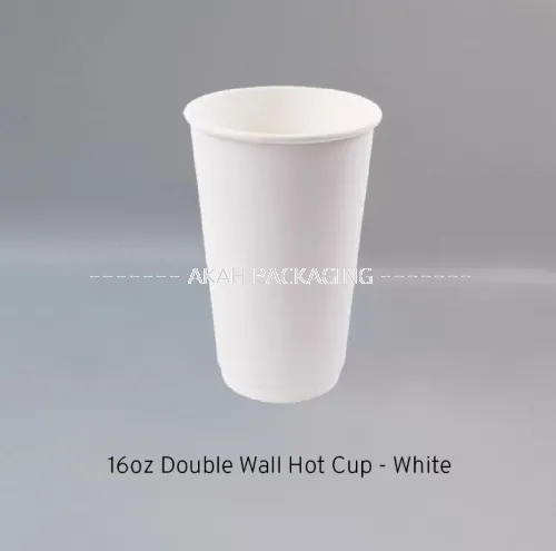 16oz Plain White DOUBLE wall Hot Paper Cup / Coffee Paper Cup