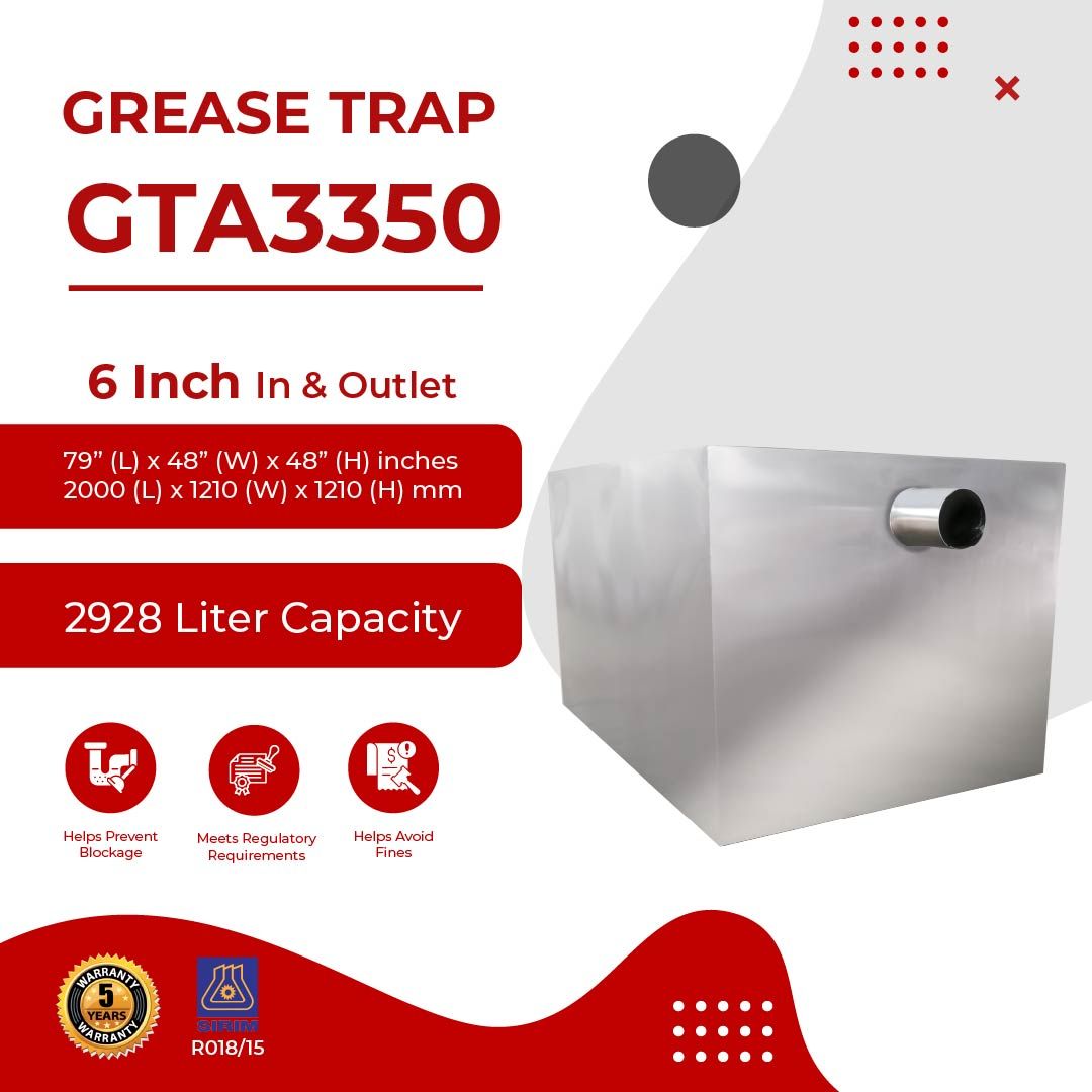 Grease Trap  GTA3350 | 350 GPM | 2928 Liter Capacity