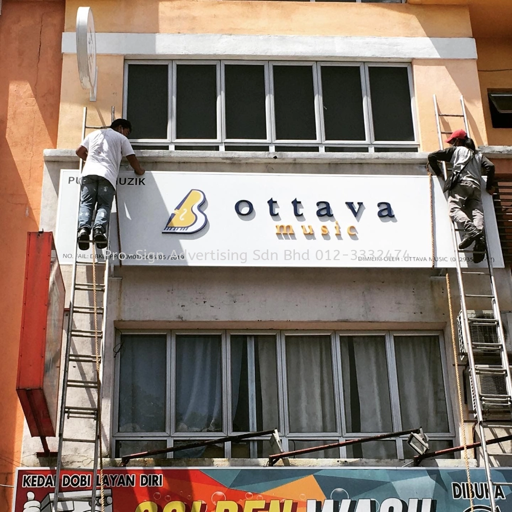 PVC CUT OUT LETTERING SIGNBOARD (OTTAVA MUSIC, KL, 2020)