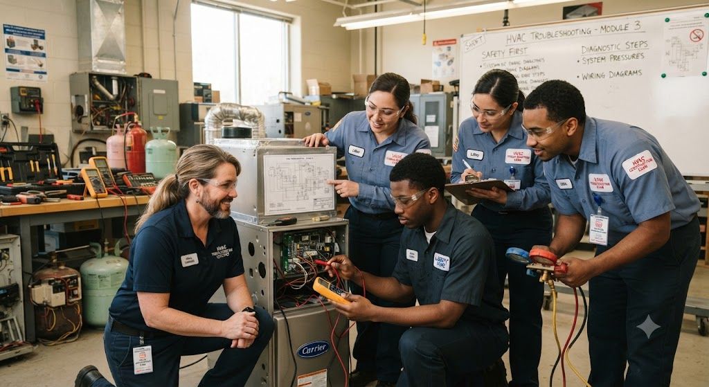 HVAC troubleshooting technician certification