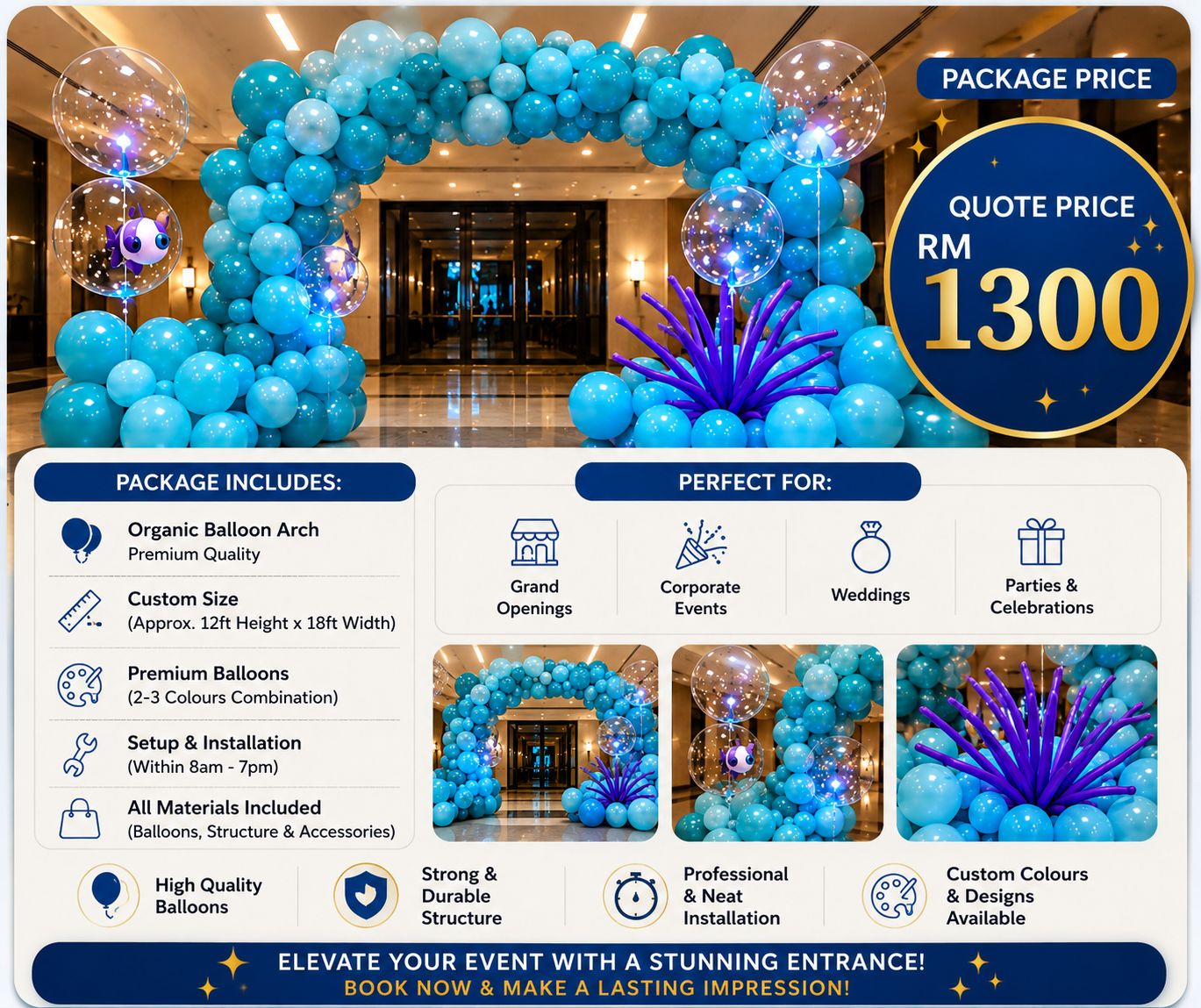 Ocean Style Balloon Arch
