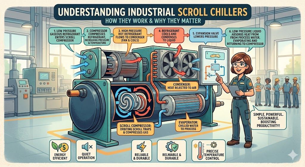 Industrial scroll chiller basics