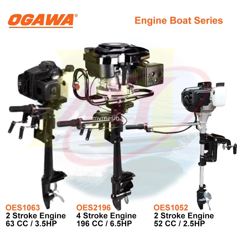 Ogawa Engine Boat Series Outboard Motor (52CC/63CC/196CC) 2 Stroke / 4 Stroke Motorboard