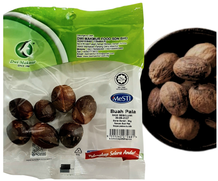 Nutmeg 30 Grams RM3.50 X 5 Units C.Dwi Makmur