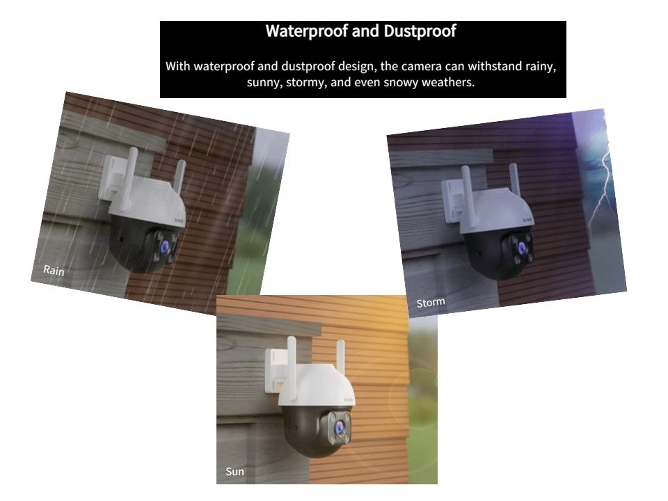 Tenda CH3-WCA Smart Full-Color Night Vision Wireless 1080P (2MP) Outdoor Wi-Fi Pan/Tilt Camera