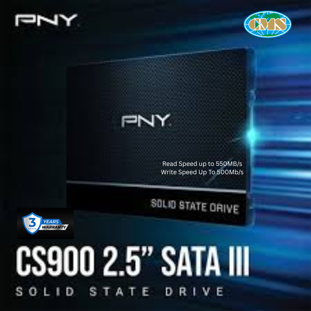PNY CS900 500GB 2.5" Sata3 SSD  -Read 550MB/s, Write 500MB/s  (SSD7CS900-500-RB)