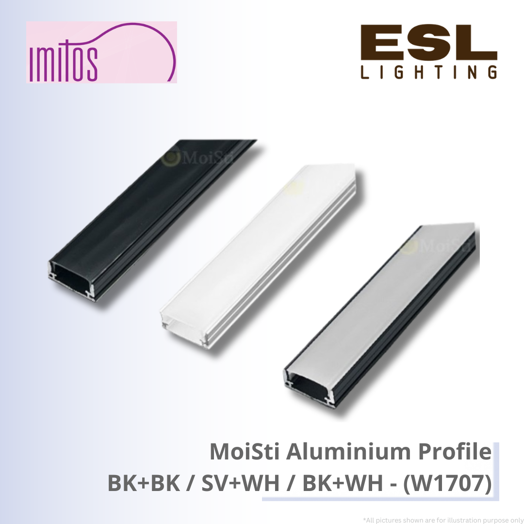 IMITOS MoiSti Aluminium Profile BK+WH / BK+BK / SV+WH - W1707