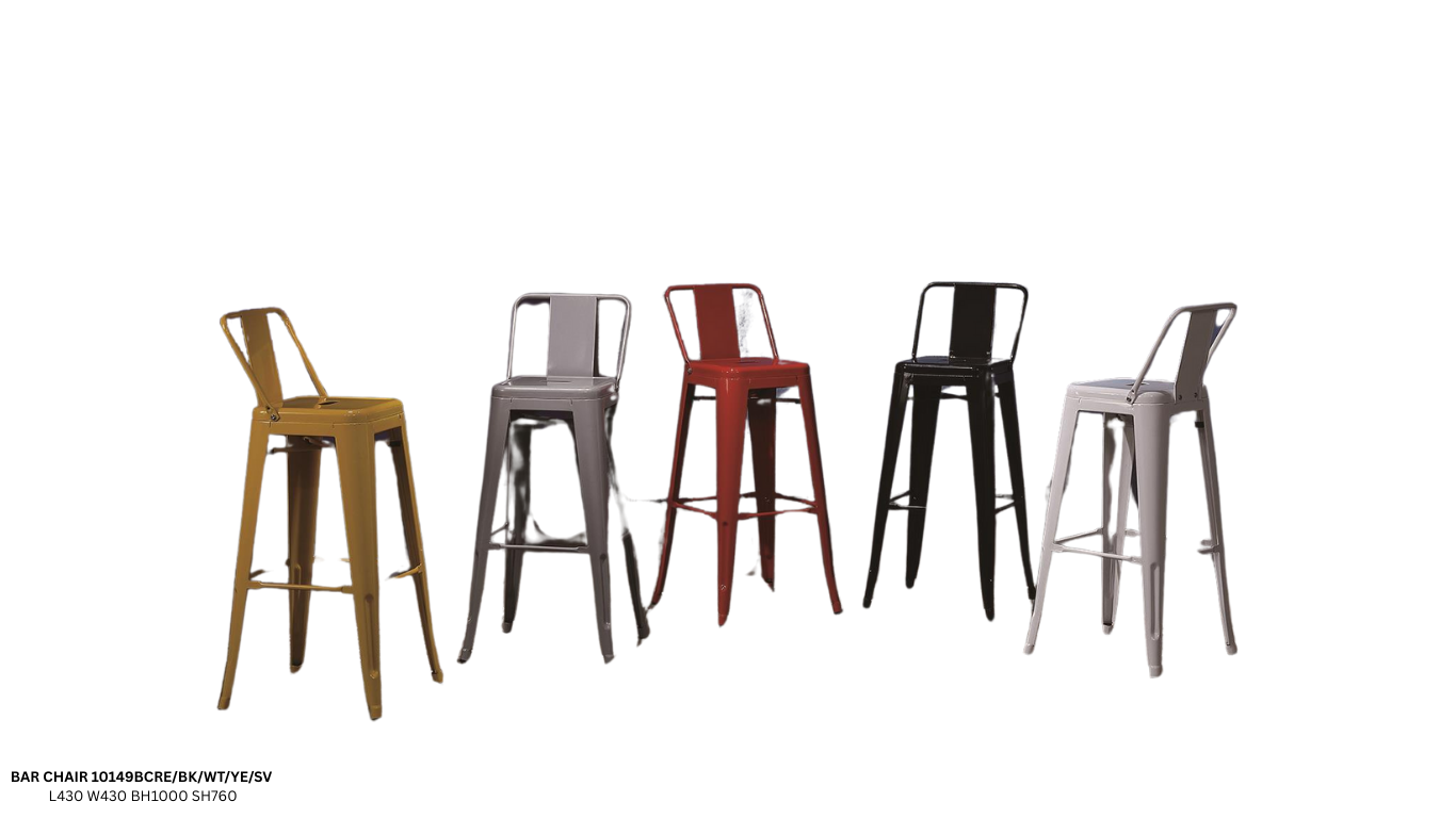 BAR CHAIR YG-10149BCRE/BK/WT/YE/SV