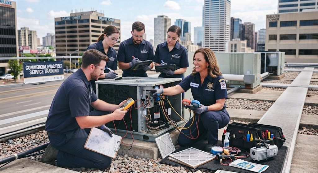 Commercial HVAC system servicing training