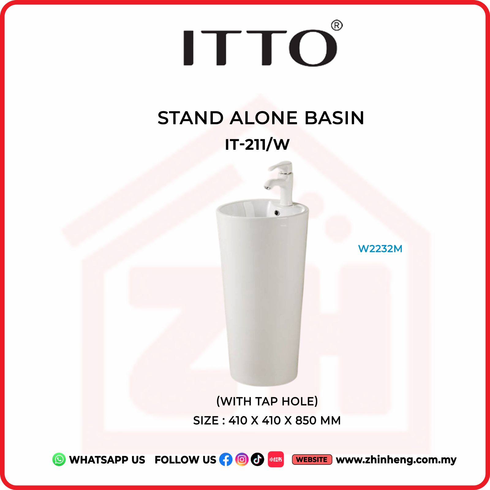 ITTO STAND ALONE BASIN  IT--211/W