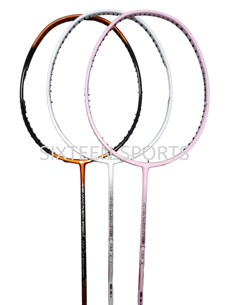   Apacs Nano Fusion Speed 722(6U) Badminton Racket (White), (Black/Orange), (Pink)