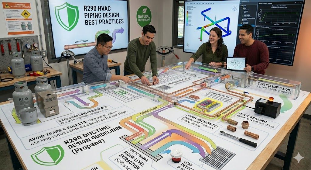 R290 HVAC piping design best practices
